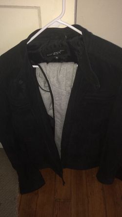 Black rivet leather jacket