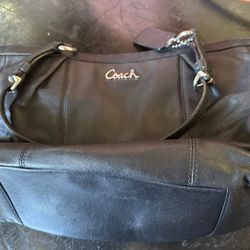 Vintage Coach Black Leather Purse