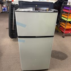 Tacool Small Refrigerator with Freezer Mini Fridge with Removable Shelves for Bedroom 2.4Cu.Ft, 14.96 inchd x 14.57 inchw x 30.8 inchh Black, Size: 