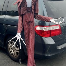 6.5' JACK SKELLINGTON NIGHTMARE BEFORE CHRISTMAS ANIMATRONIC PROP