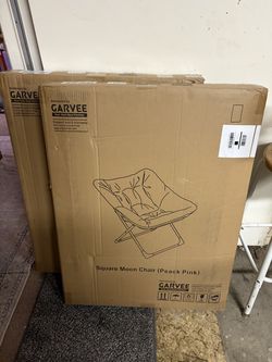 2 Brand New Pink Plush Saucer Chairs – Unopened