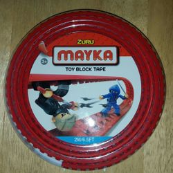 New Sealed Zuru Mayka Red Toy Block Tape 2M/6.5 Feet