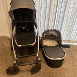 Vista Uppababy Stroller + Bassinet