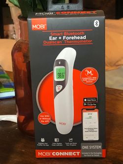 New Mobi Connect Smart Bluetooth Ear & Forehead Dualscan Thermometer