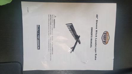 Field Tuff 48" Sleeve Hitch Landscape Rake - Assembled, Never Used