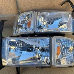 94-01 DODGE RAM HEADLIGHTS/FAROS/
LIGHTS/CALAVERAS/LUCES
