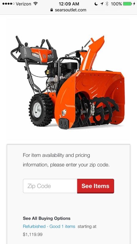 Husqvarna ST227P (27") 254cc Two-Stage Snow Blower- last chance