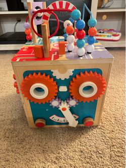 FAO Schwarz Toy Wood Activity Cube