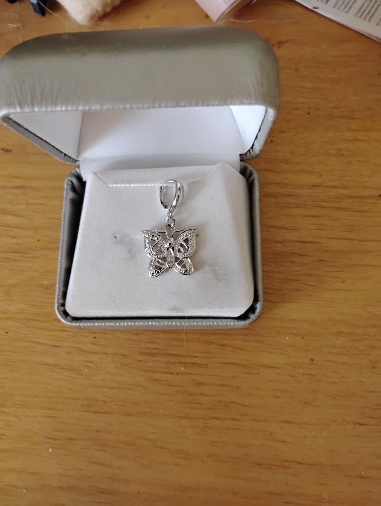 Sterling Silver Necklace Butterfly Pendant