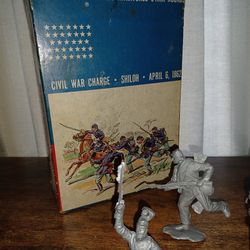 Strombecker Military Miniatures Civil War charge Unpainted