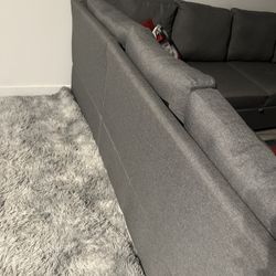 New Sectional Couch Pull Out Bed 7 Seats 