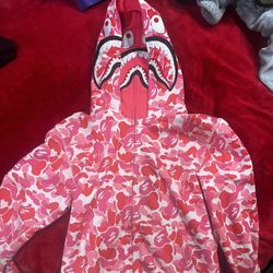 Pink camo double hooded bape hoodie(NOT FREE)
