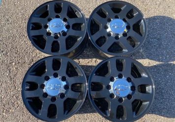 18” ORIGINAL 8-LUG CHEVY SILVERADO 2500 WE FINANCE GMC SIERRA 3500 SET RIMS WHEELS FACTORY