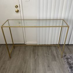 Gold Glass Top Desk