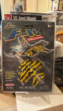 Real toy F-16 Falcon die cast metal by action city