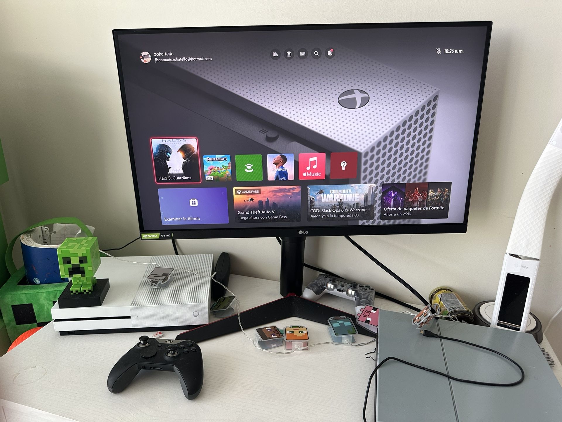 Xbox One S + Monitor Gamer + Elite Controller