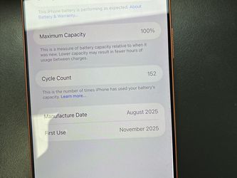 Apple iPhone 17 Pro Max 256GB Orange Unlocked 100% Battery Open Box