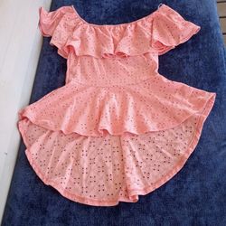 Love J Pink Off Shoulder Top Sz Small