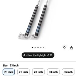 ARANA Gas Struts 23 inch 200lb with Brackets (2 Pack) - Heavy Duty Lift Support for RV Bed Hatch & Storage Box Lid - Hydraulic Spring Shocks for Campe