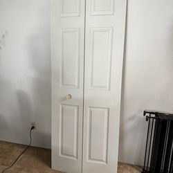 White Folding Door