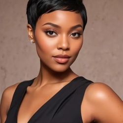 Synthetic Natural Short Cut Wig