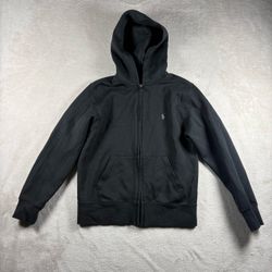 Polo Ralph Lauren Boys Size M(10-12) Black Cotton Full ZIP Hoodie Jacket #8F