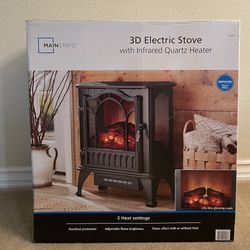3D Electric Infrared Quartz Heater w/ 2 heat Settings