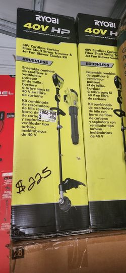 RYOBI 40V HP Brushless String Trimmer & Jet Fan Blower Combo Kit