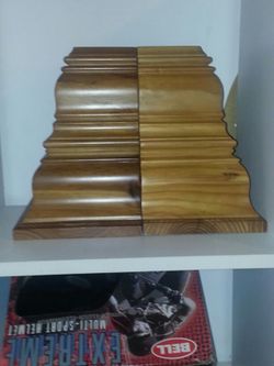 Set of wooden shelves