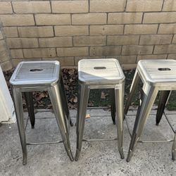 Brushed Steel Barstools