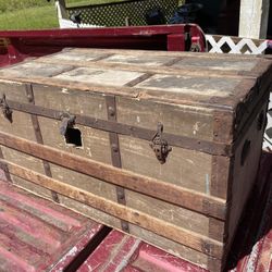 Antique steamer trunk