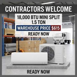 New in box 18,000 BTU 1.5 ton Mini Split AC and heat unit new