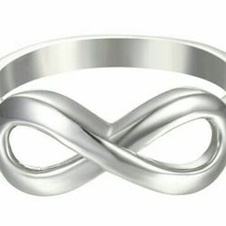 925 Sterling Silver Infinity Comfort Fit Wedding Band Ring Size 4-12