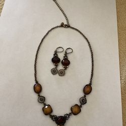 Vintage Lia Sophia necklace and earring set