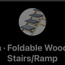 Foldable Wooden Pet Stairs/Ramp