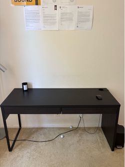 Ikea desk and lamp