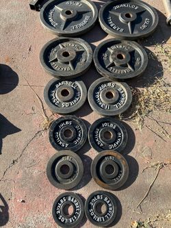 Olympic Barbell Weight Plate Set 250lbs