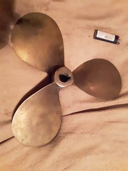 Solid brass boat propeller