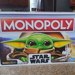 Complete Monopoly: Star Wars The Mandalorian Edition Board Game (barely used)