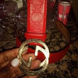 Red Gucci Belt