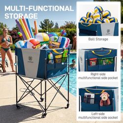 New Rolling Ball Storage Cart, Sports Equipment Organizer