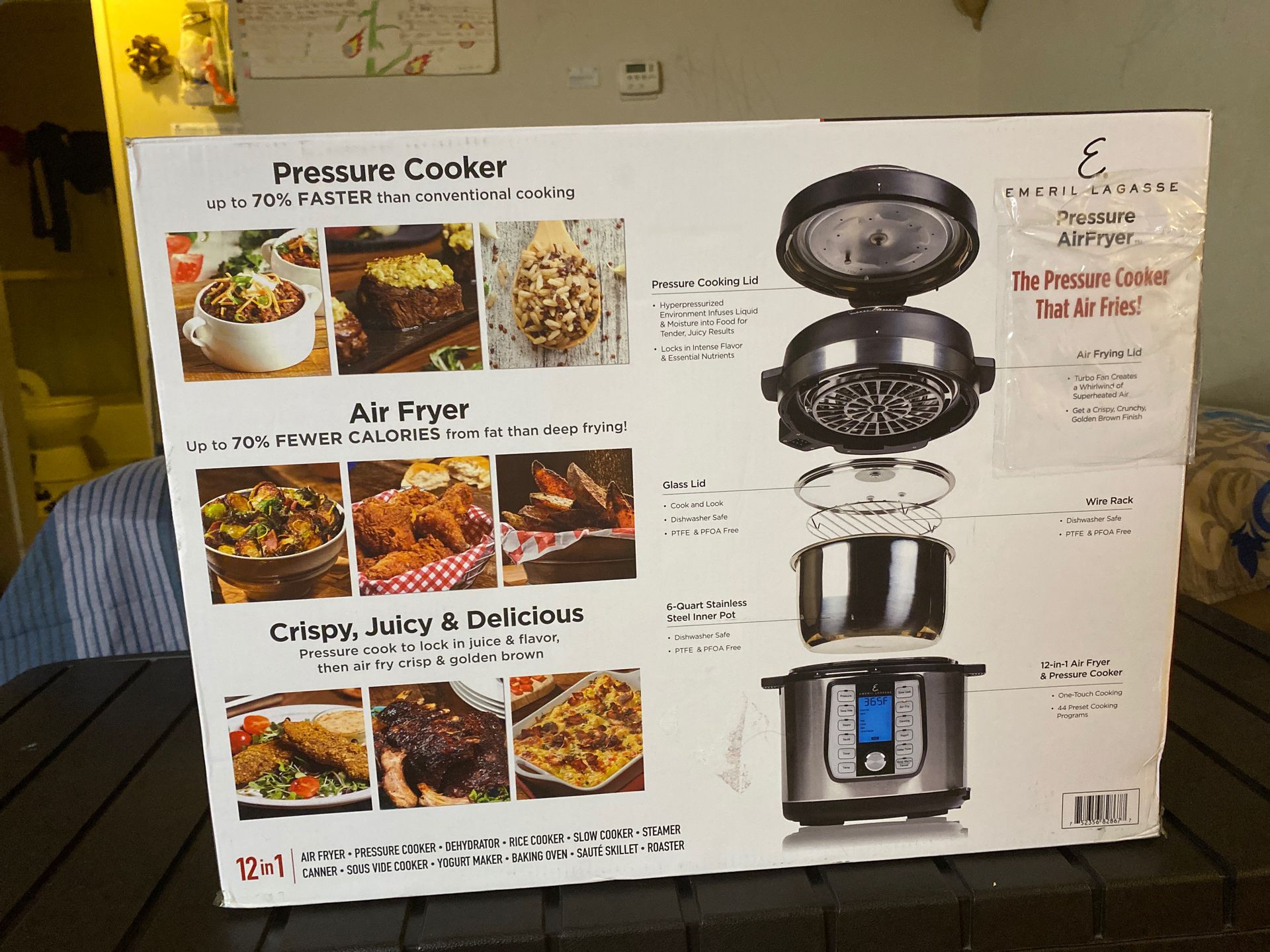 Emeril Lagasse Pressure Cooker Air Fryer QT, Black - Main Image