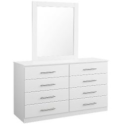 Dresser with 8 drawers + Mirror ⭐️ Cómoda con 8-Gavetas + Espejo《FINANCING AVAILABLE/FAST DELIVERY》