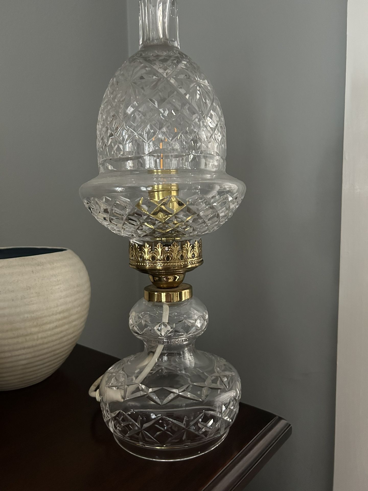 Waterford Crystal Hurricane Lamp