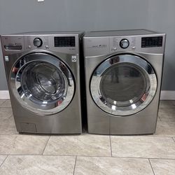 LG front load washer &. LG front load gas dryer set stainless steel