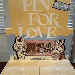 Pop Mart Labubu Pin For Love Keychain A-M