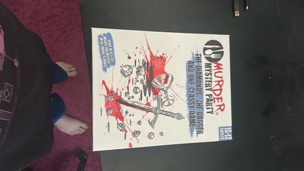 Murder mystery party game kit.