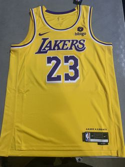 Los Angeles Lakers Lebron James Icon Swingman Jersey W/Bibigo Patch - Large