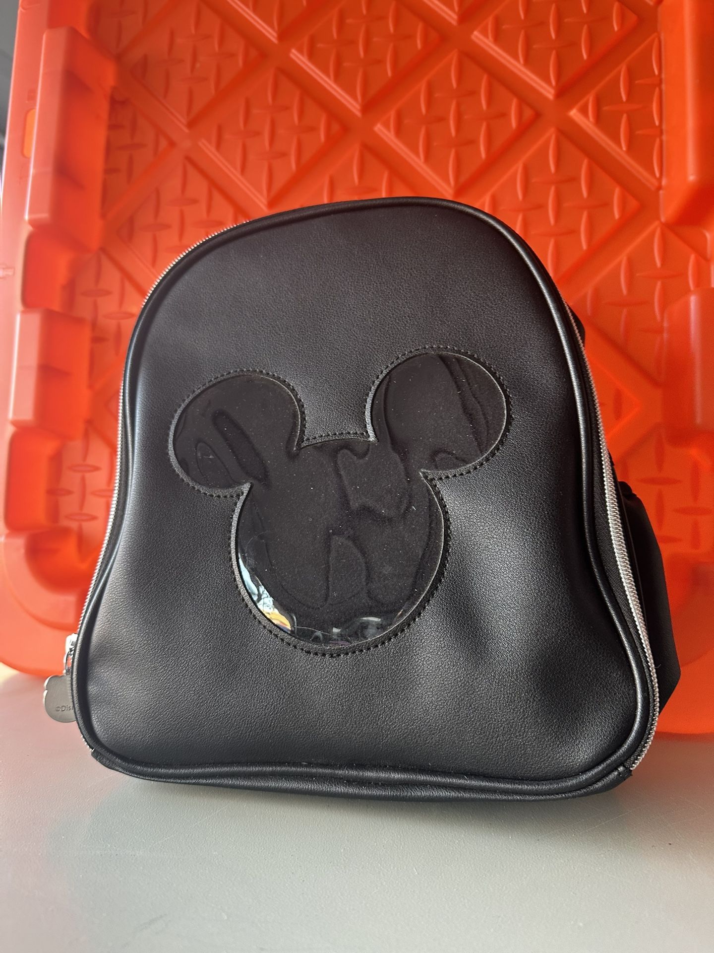 Disney Mini Trading Pin Bag /Backpack W/ See Through Mickey Head Brand New