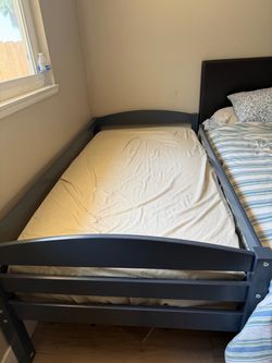 Gray Wood Twin Bed Frame